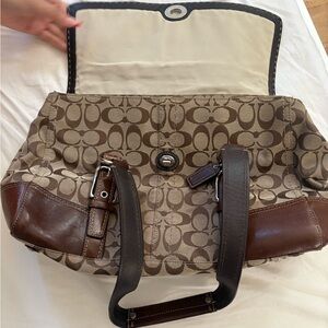 Coach Brown Signature Tote Bag